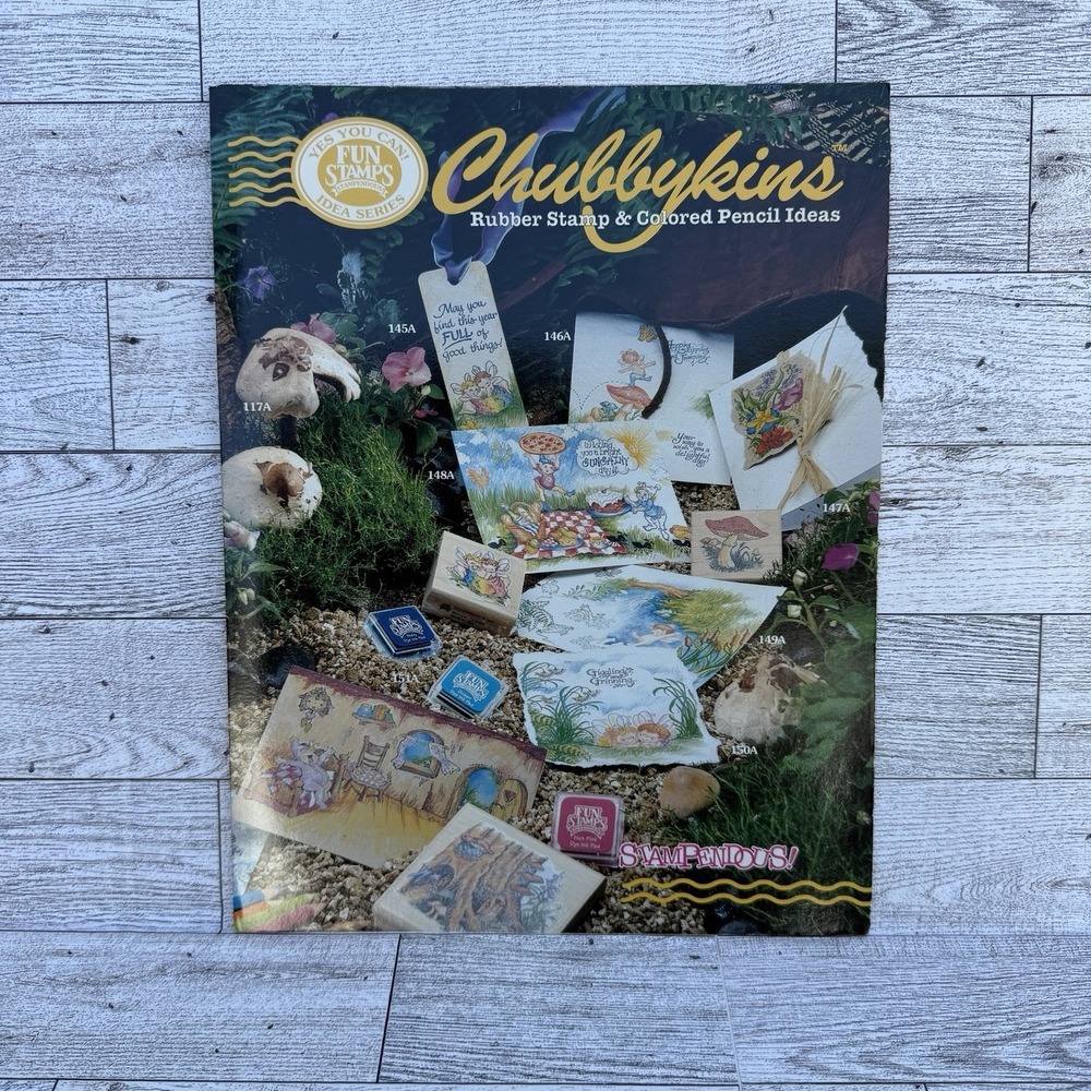 Stampendous 1995 Chubbykins Rubber Stamp Colored Pencil Tips Ideas 1995 Vintage